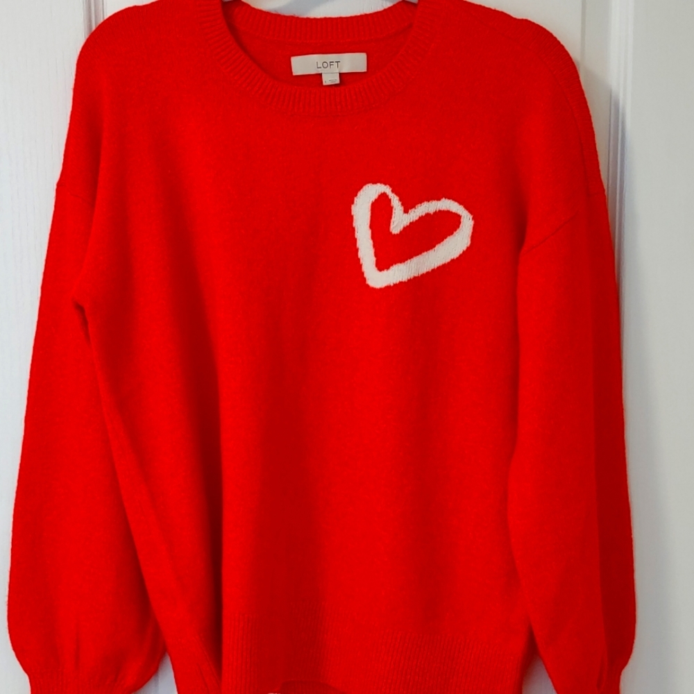 Happy Valentine's & Galentines Holiday Red Heart Sweater! On sale now